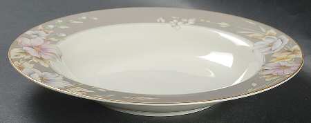 Elegance Grey Rim Soup Bowl by Mikasa