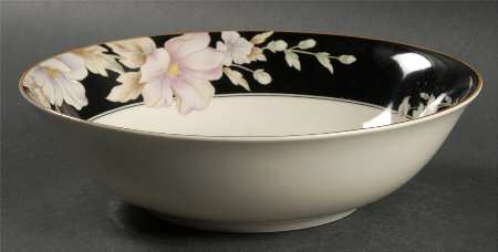 Elegance Black 9" Round Vegetable Bowl