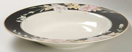 Elegance Black Rim Soup Bowl