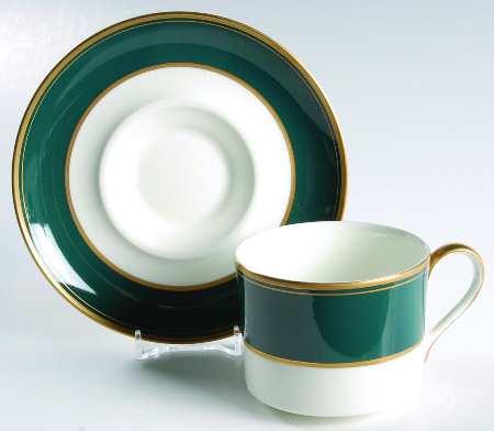 Emerald Flat Cup & Saucer Set