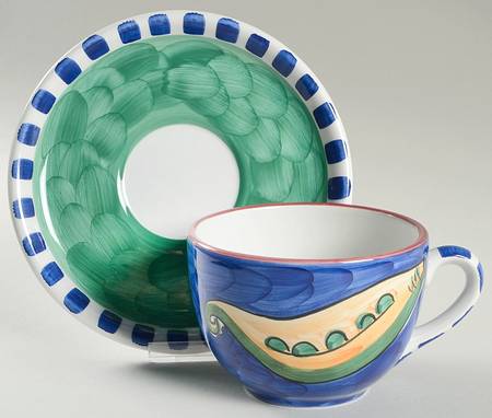 Emerald Harvest Jumbo Cup & Saucer Set