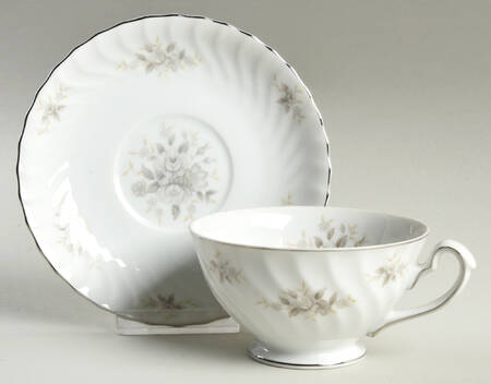 Empire Rose Footed Cup & Saucer Set