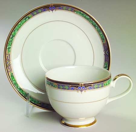 Emerald Suite Footed Cup & Saucer Set