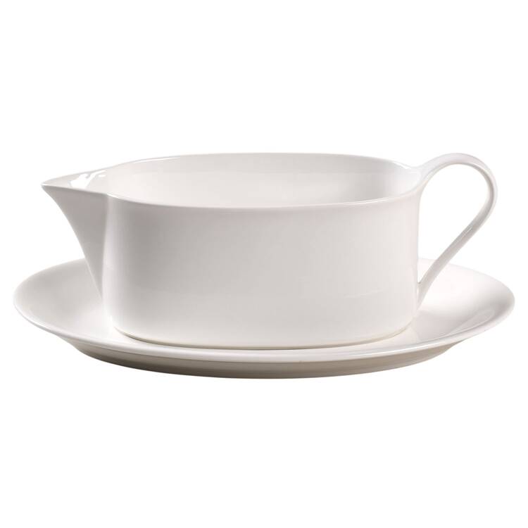Embassy White Gravy Boat & Underplate