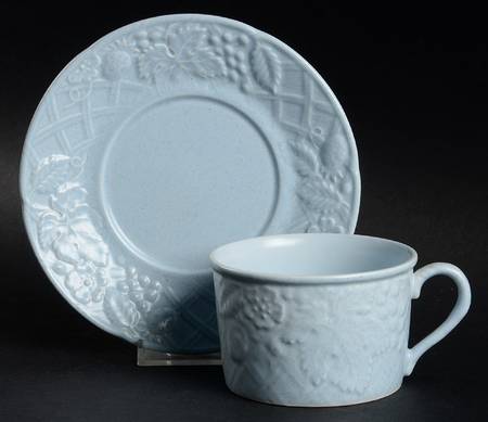 English Countryside Blue Flat Cup & Saucer Set