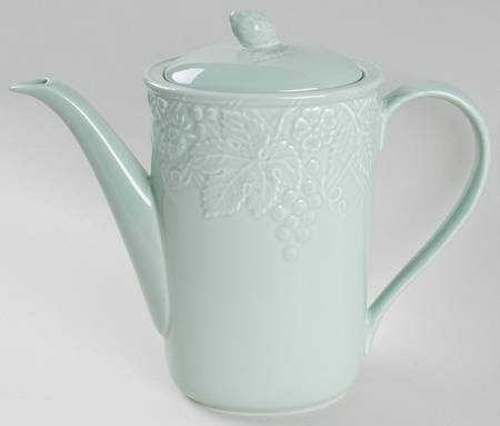 English Countryside Celadon Coffee Pot & Lid