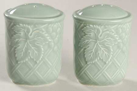 English Countryside Celadon Salt & Pepper Set