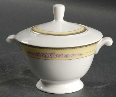 English Chintz Sugar Bowl & Lid