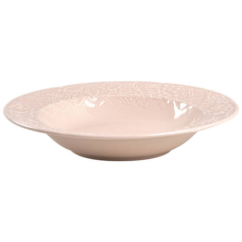 English Countryside Pink Large Rim Soup Bowl