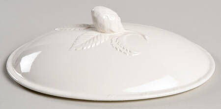 English Countryside White Lid for 2 Quart Oval Covered Casserole