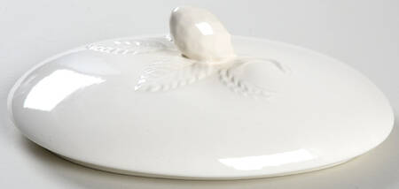 English Countryside White Lid for 2 Quart Oval Covered Casserole
