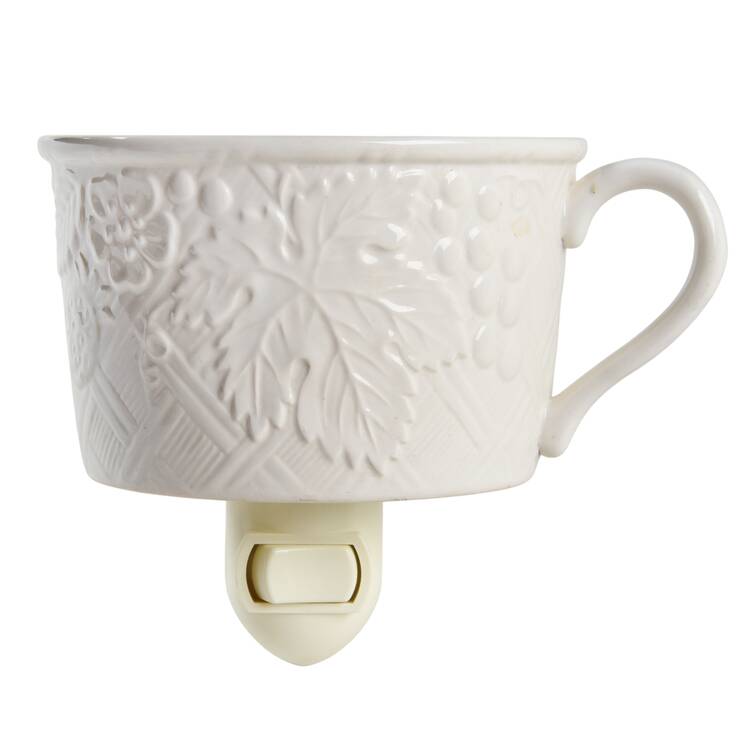 English Countryside White 1 5/8" + cup (H) Night Light/Cup HC