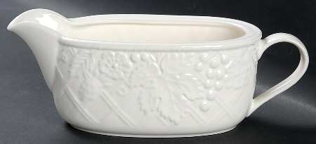 English Countryside White Gravy Boat