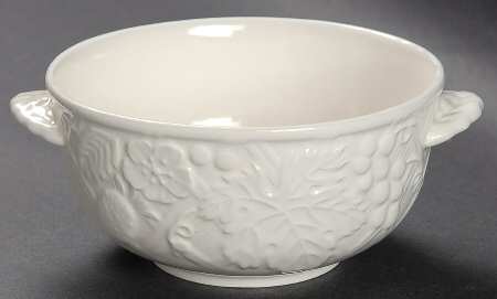 English Countryside White Flat Cream Soup Bowl