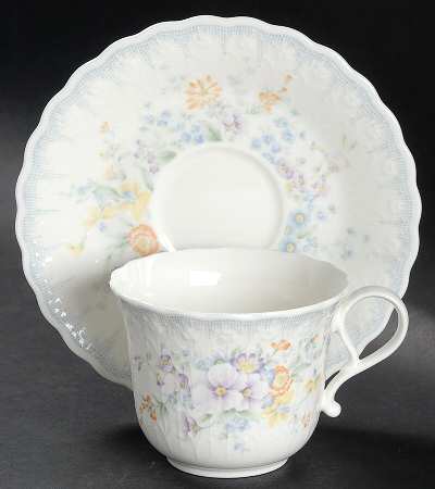 Endless Love Flat Cup & Saucer Set