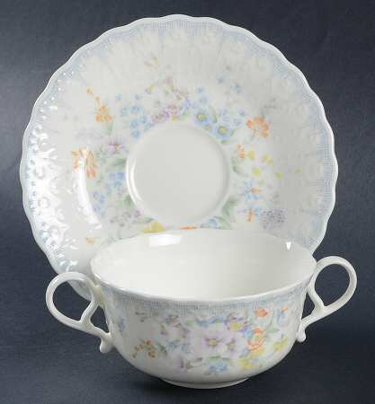 Endless Love Flat Bouillon Cup & Saucer