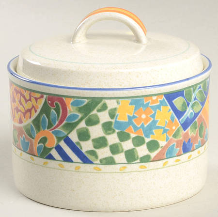 English Quilt Sugar Bowl & Lid