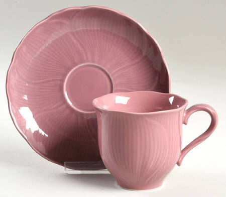 English Rose Flat Cup & Saucer Set