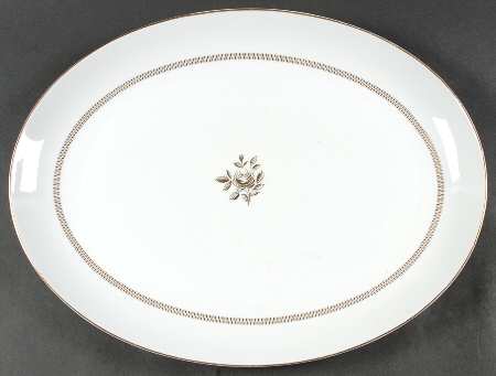 Enchanting Rose 16" Oval Serving Platter