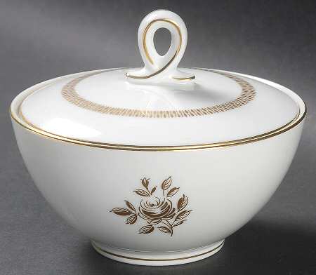 Enchanting Rose Sugar Bowl & Lid