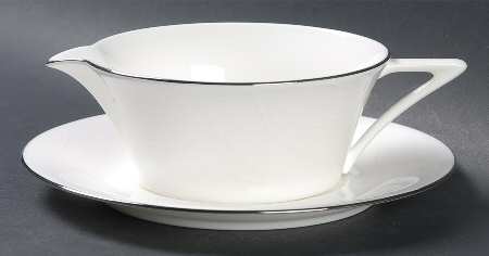 English Silk Gravy Boat & Underplate