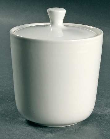 Epiqure White Sugar Bowl & Lid