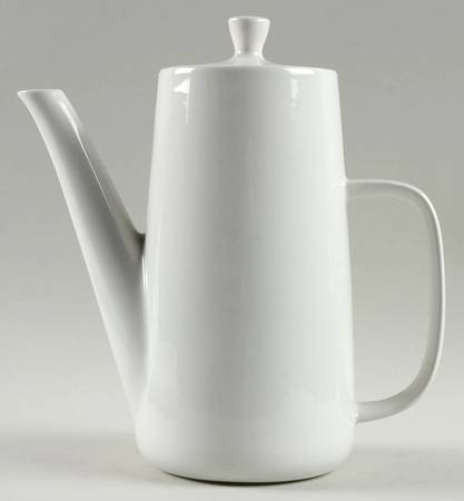 Epiqure White Coffee Pot & Lid
