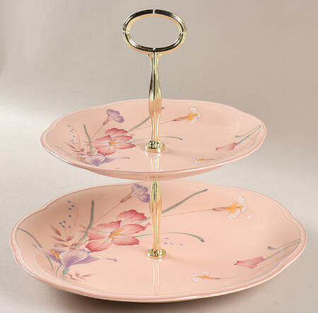 Erica 6 5/8"-10"  2 Tiered Serving Tray (Dp, Sp) HC