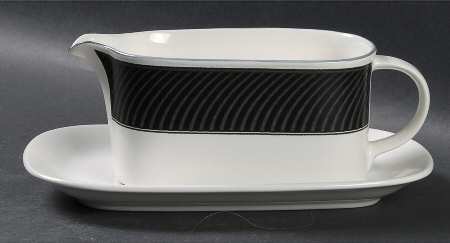 Evening Dress Gravy Boat & Underplate (Relish/Butter)