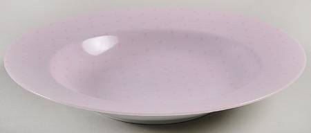 Evening Lace Pink Rim Soup Bowl