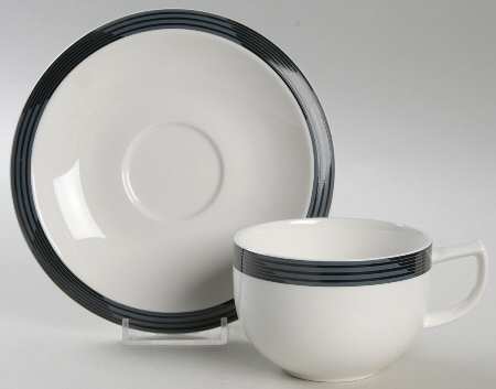Evening Shadows Flat Cup & Saucer Set