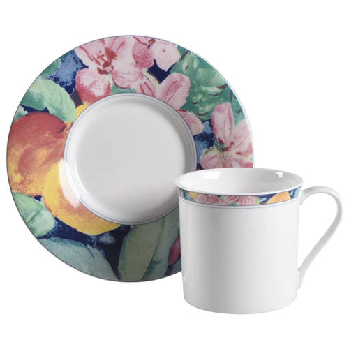 Exotic Garden Flat Cup & Saucer Set