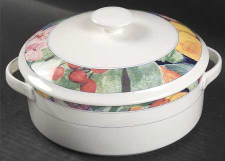 Exotic Garden 2 Qt Round Covered Casserole
