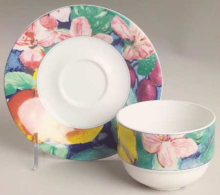 Exotic Garden Flat Bouillon Cup & Saucer