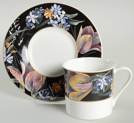 Fantasia Flat Cup & Saucer Set by Mikasa