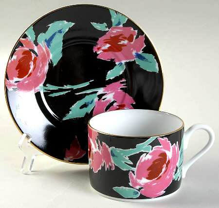 Fashion Rose Flat Cup & Saucer Set