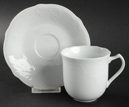 Festive Bouquet Flat Cup & Saucer Set