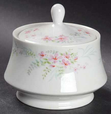 Fern Rose Sugar Bowl & Lid