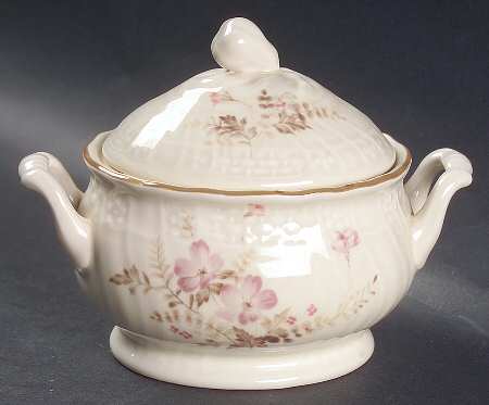 Fern Rose Sugar Bowl & Lid