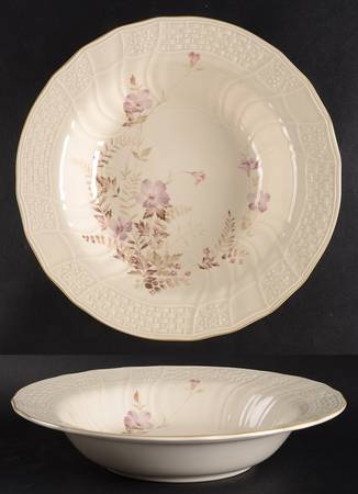 Fern Rose 10" Round Vegetable Bowl