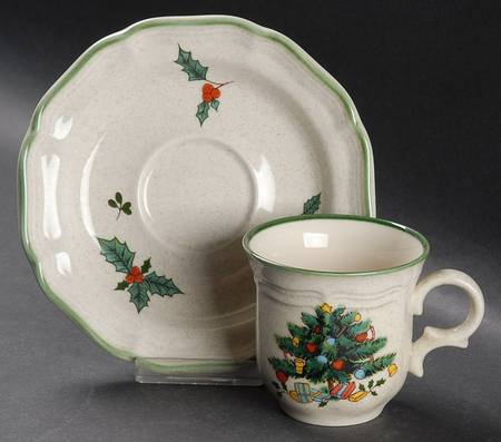 Festive Season Flat Cup & Saucer Set
