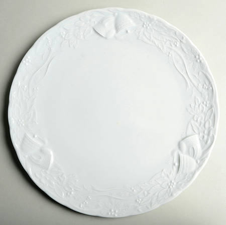 Festive White 12" Chop Plate (Round Platter)
