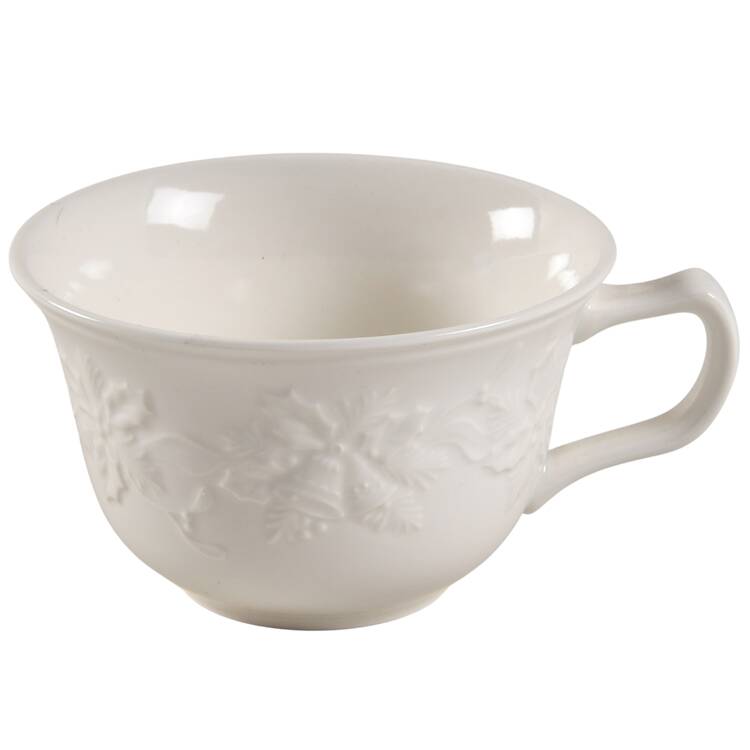 Festive White Flat Cup