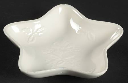 Festive White Star Shaped Dish by Mikasa