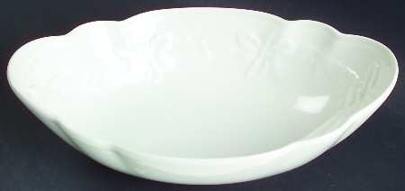 Festive White Open Candy Dish