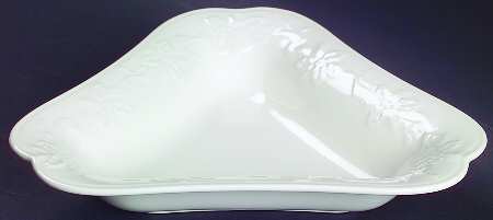 Festive White Triangular Tray