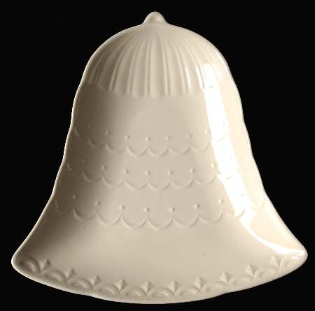 Festive White Bell Shaped Plate by Mikasa