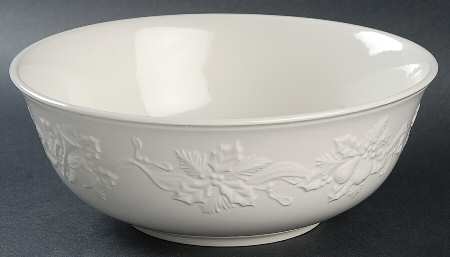Festive White 8" Round Vegetable Bowl