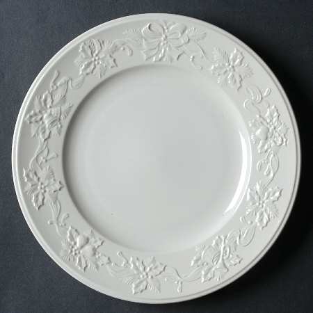 Festive White Salad Plate