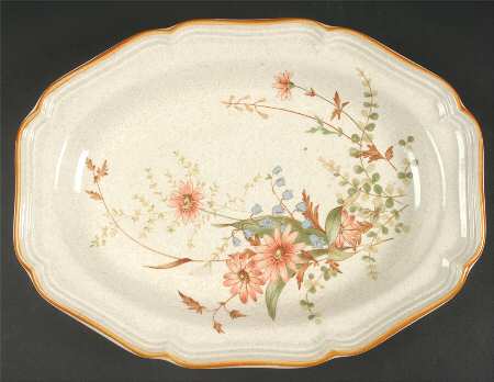 Field Bouquet 14" Oval Serving Platter